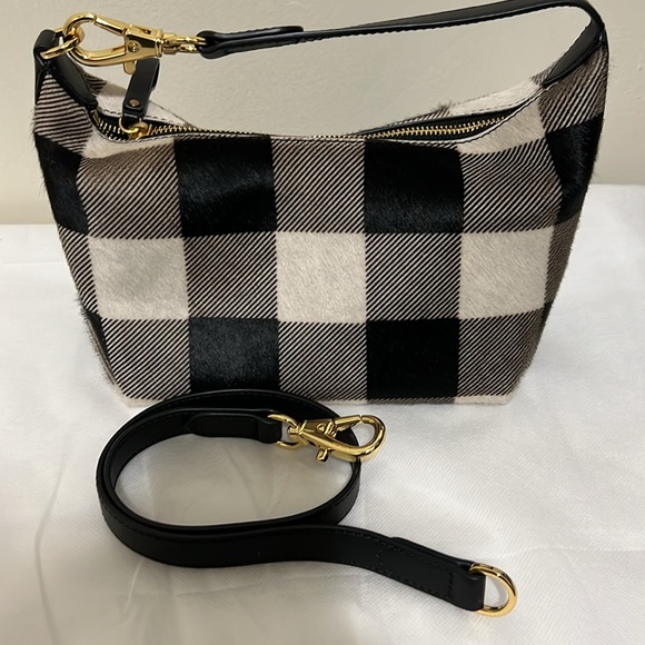 Lauren Ralph Lauren Print Calf Hair Medium Kassie Shoulder Bag - Picture 10 of 12